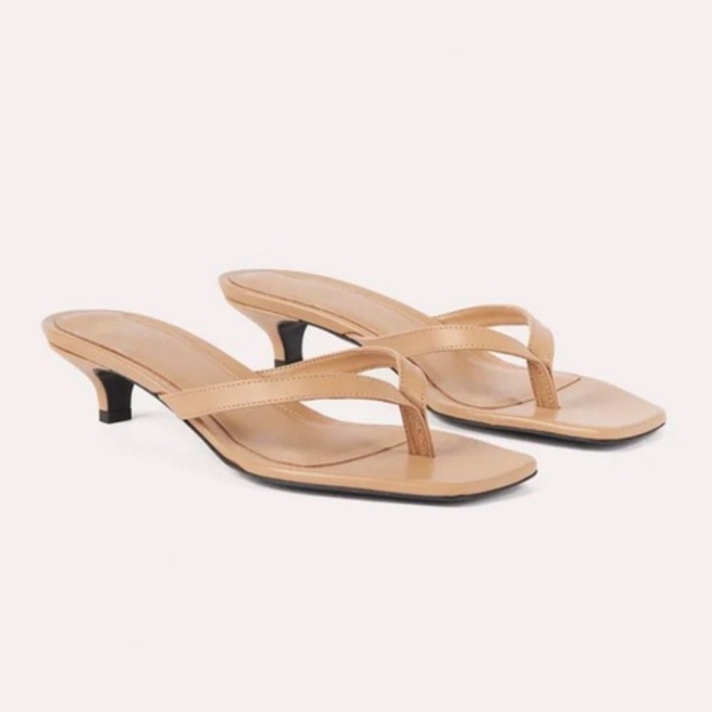 Toteme leather heel flip flops